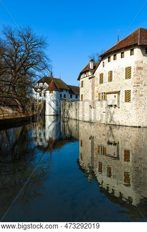 Hallwyl Castle In The Municipality Of Seengen, Canton Aargau, Is One Of The Most Important Moated Ca