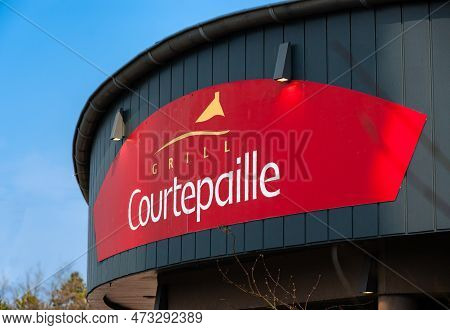 Valence, France - March 2, 2023: Courtepaille Is The Brand Of A French Restaurant Chain Specializing