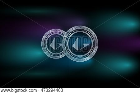 Abstract Glowing Fractal Lines Mesh Digital Background