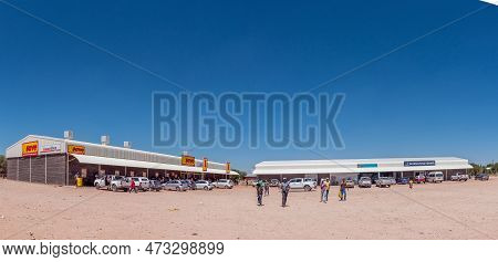 Groblershoop, South Africa - Feb 24, 2023: A Shopping Centre In Groblershoop In The Northern Cape Pr