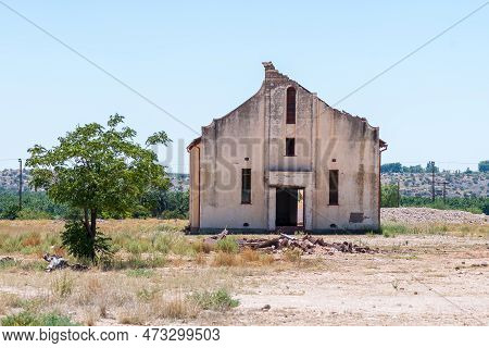 Ruin Of The Emmanuel Church On Road N10 Between Groblershoop And Upington In The Northern Cape Provi