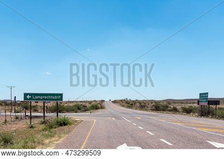 The Junction On Road N10 At Lamprechtsdrif In The Northern Cape Province