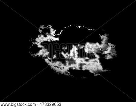 Cloud, Fog Or Smoke Isolated On Black Background. Royalty High-quality Free Stock Photo Image Of Abs