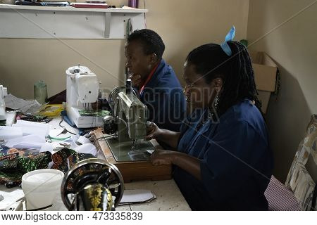 Arusha, Tanzania - October 17th, 2022:participants In The Shanga Project For People With Disabilitie