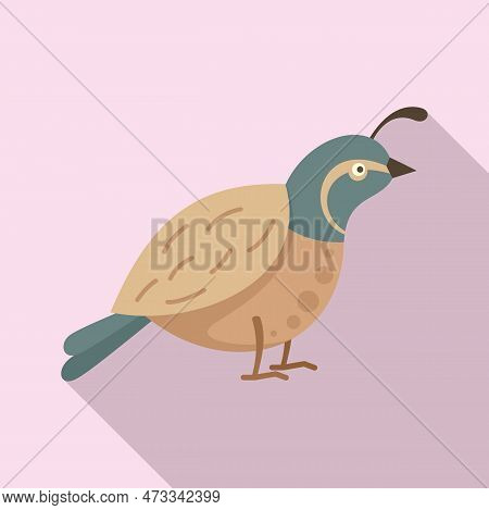 Quail Farm Icon. Flat Illustration Of Quail Farm Icon For Web Design