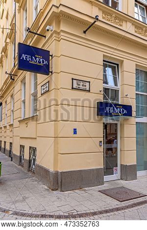 Budapest, Hungary - July 31, 2022: Four Star Fashion Hotel Alta Moda At Vaci Street In Capital City.