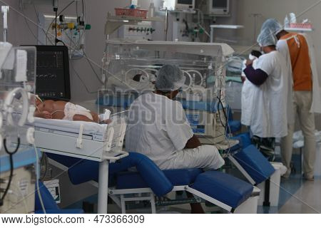 Ilheus, Bahia, Brazil - October 21, 2022: View Of Hospital Materno Infantil Dr. Joaquim Sampaio, In 
