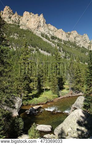 Lake Fork Creek in Beartooth Mountains, Montana