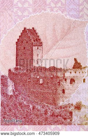 Topolcany Castle From Slovak Money - Koruna