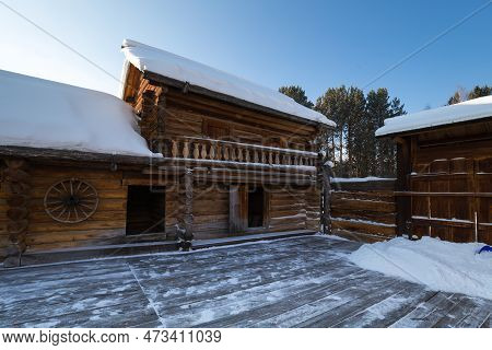 Wooden House In Taltsy Architectural-ethnographic Museum, Irkutsk Region, Siberia, Russia