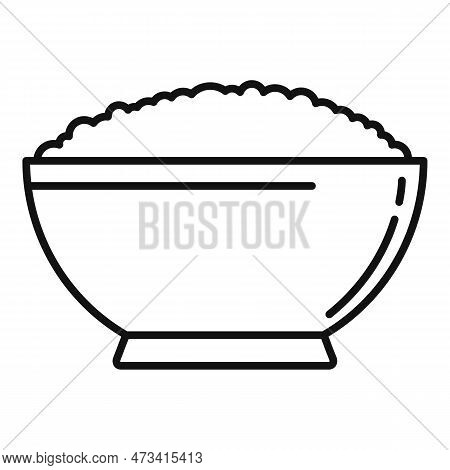 Cereal Flakes Snack Icon. Outline Cereal Flakes Snack Icon For Web Design Isolated On White Backgrou