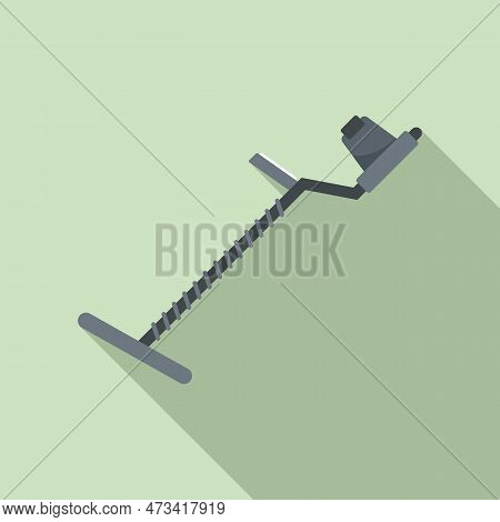 Handle Metal Detector Icon. Flat Illustration Of Handle Metal Detector Icon For Web Design