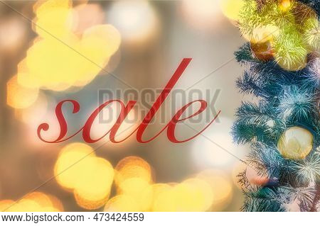 A Background Picture Of Festive Bokey Blurry Christmas Lights During The Holiday Season