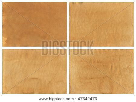 Vecchio set di carte isolato su carta tono uniforme sfondo bianco.