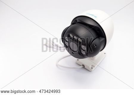 Reolink Rlc-823a 8m White Ip Smart Outdoor Security Camera, Home, House Surveillance, Isolated On Wh