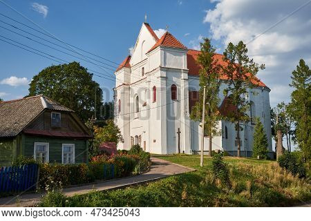 View Of The Old Ancient Farnese Church Of Transfiguration Of The Lord In Novogrudok, Belarus.