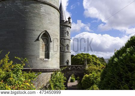 Inveraray, Scotland 2022, August 20: The Inveraray Castle. An Iconic Scottish Visitor Attraction In 