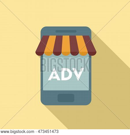 Adv Marketing Icon. Flat Illustration Of Adv Marketing Icon For Web Design