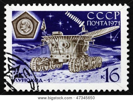 Frimærke Rusland 1971 Lunokhod 1 i drift