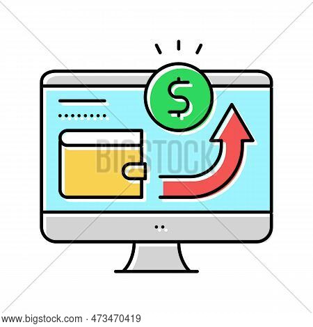 Electronic Funds Transfers Color Icon Vector. Electronic Funds Transfers Sign. Isolated Symbol Illus