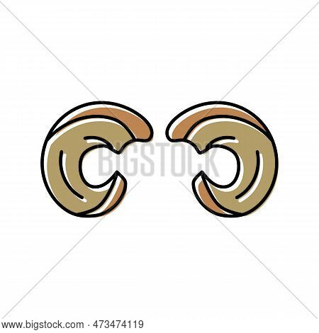 Bighorn Horn Animal Color Icon Vector. Bighorn Horn Animal Sign. Isolated Symbol Illustration