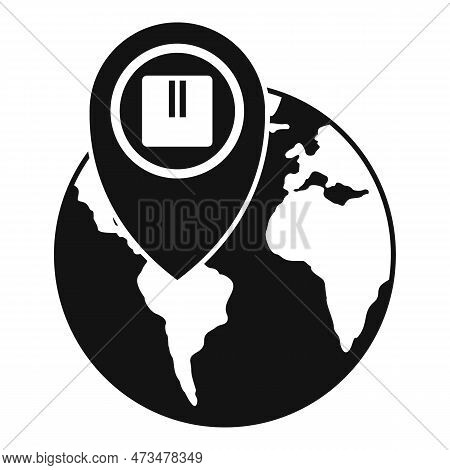 Global Parcel Tracking Icon. Simple Illustration Of Global Parcel Tracking Icon For Web Design Isola