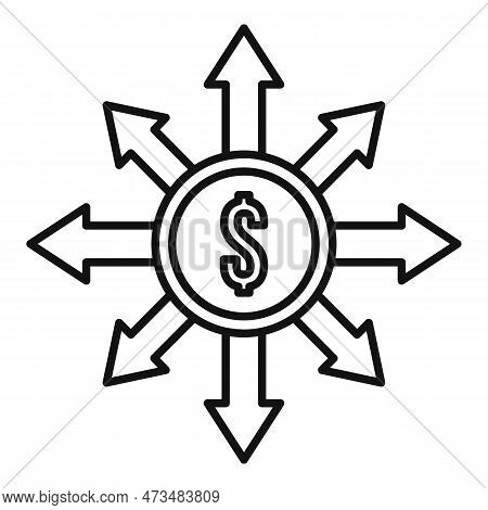 Debt Restructuring Icon. Outline Debt Restructuring Icon For Web Design Isolated On White Background