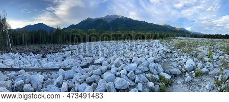 Stone River At The Place Of Mudflow, Sayan, Russia