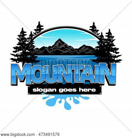 Mountain And Outdoor Adventures Logo Isolated On White Background