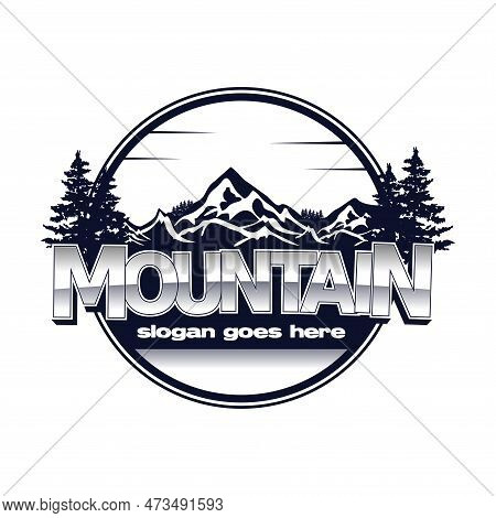 Mountain Illustration, Outdoor Adventure . Vector Graphic For T Shirt And Other Uses.