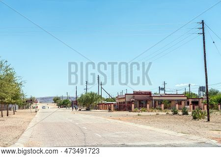 Lamprechtsdrif , South Africa - Feb 24, 2023: The Entrance To Lamprechtsdrif In The Northern Cape Pr