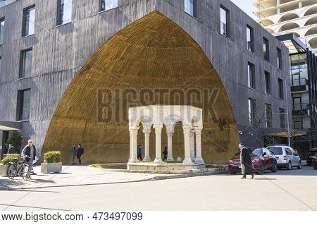 Tirana, Albania. March 2023.   Tirana, Albania. March 2023. The Kapllan Pashes  Monument In The City