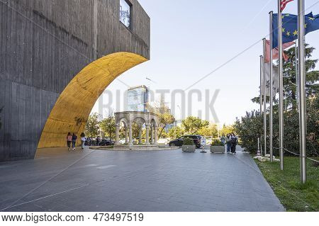 Tirana, Albania. March 2023.   Tirana, Albania. March 2023. The Kapllan Pashes  Monument In The City