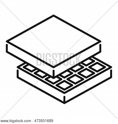 Soundproofing Panel Icon. Outline Soundproofing Panel Icon For Web Design Isolated On White Backgrou