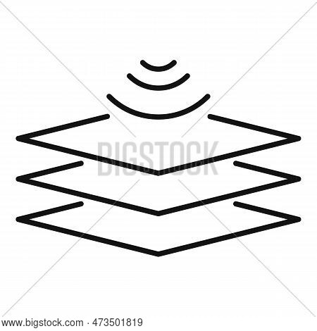 Audio Absorption Panel Icon. Outline Audio Absorption Panel Icon For Web Design Isolated On White Ba