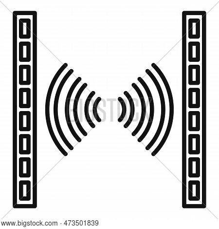 Soundproofing Barrier Icon. Outline Soundproofing Barrier Icon For Web Design Isolated On White Back