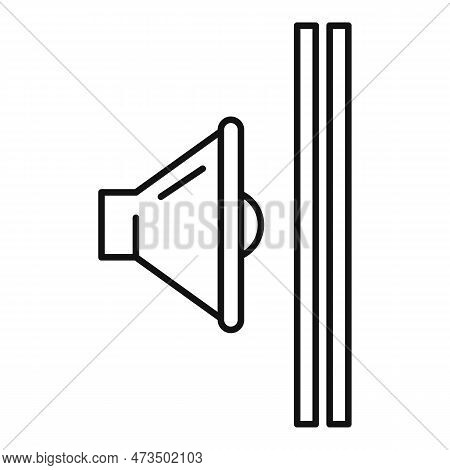 Sound Absorbing Wall Icon. Outline Sound Absorbing Wall Icon For Web Design Isolated On White Backgr
