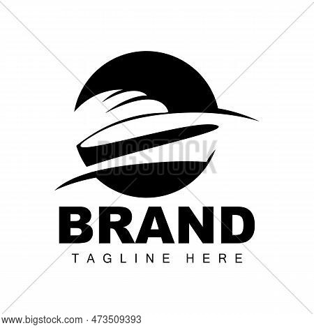 Ship Logo, Ocean Transport Vector, And Cruise Ship, Cargo, Logistics, Sailing School, Speedboat