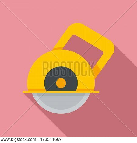Circular Saw Icon. Flat Illustration Of Circular Saw Icon For Web Design