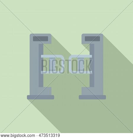 Gate Turnstile Icon. Flat Illustration Of Gate Turnstile Icon For Web Design
