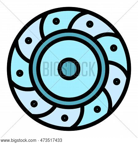 Friction Clutch Icon. Outline Friction Clutch Vector Icon For Web Design Isolated On White Backgroun