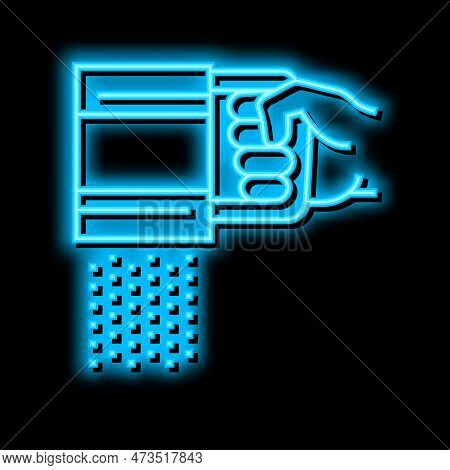 Flour Sift Neon Light Sign Vector. Flour Sift Illustration