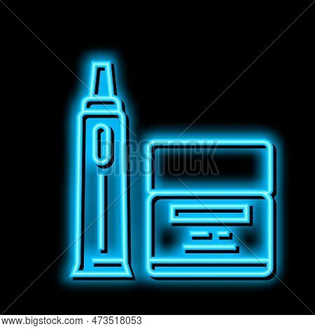 Mattifying Cream Neon Light Sign Vector. Mattifying Cream Illustration