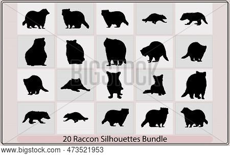 Raccon Silhouette Icon,vector Illustration Of Raccon Icon Animals,rafting Raccon Cartoon Hobby And S