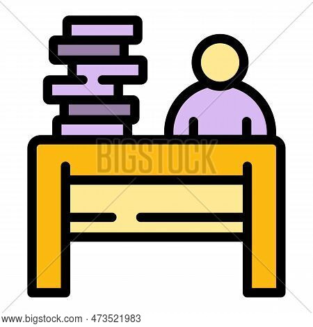 Rush Job Library Icon. Outline Rush Job Library Vector Icon For Web Design Isolated On White Backgro