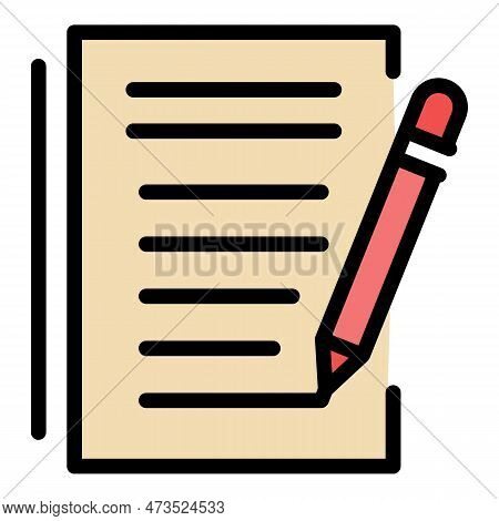 Course Writing Icon. Outline Course Writing Vector Icon For Web Design Isolated On White Background 
