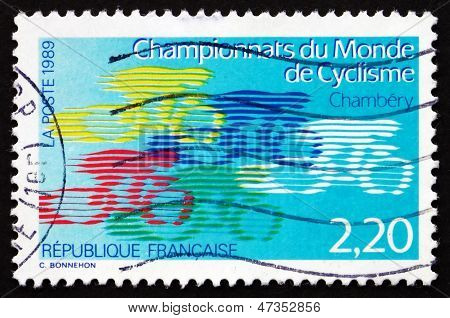 Ciclismo campeonatos del mundo de 1989 muestra de estampilla Francia