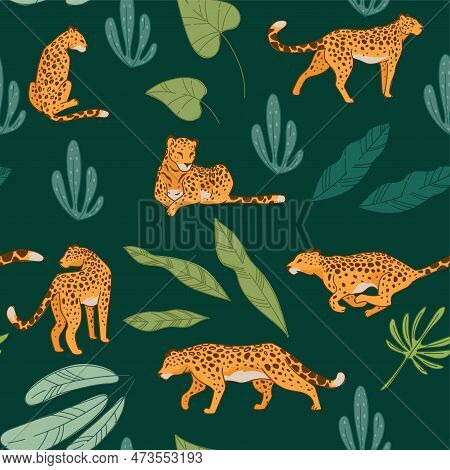 Running Wild Animal, Leopard Or Cheetah Pattern