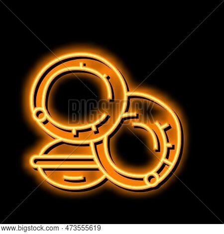 Amaranth Seed Neon Light Sign Vector. Amaranth Seed Illustration