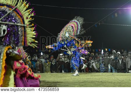 Purulia, West Bengal, India - 23rd December 2015 : Chhau Dance Or Chhou Dance Of Purulia. Unesco's I